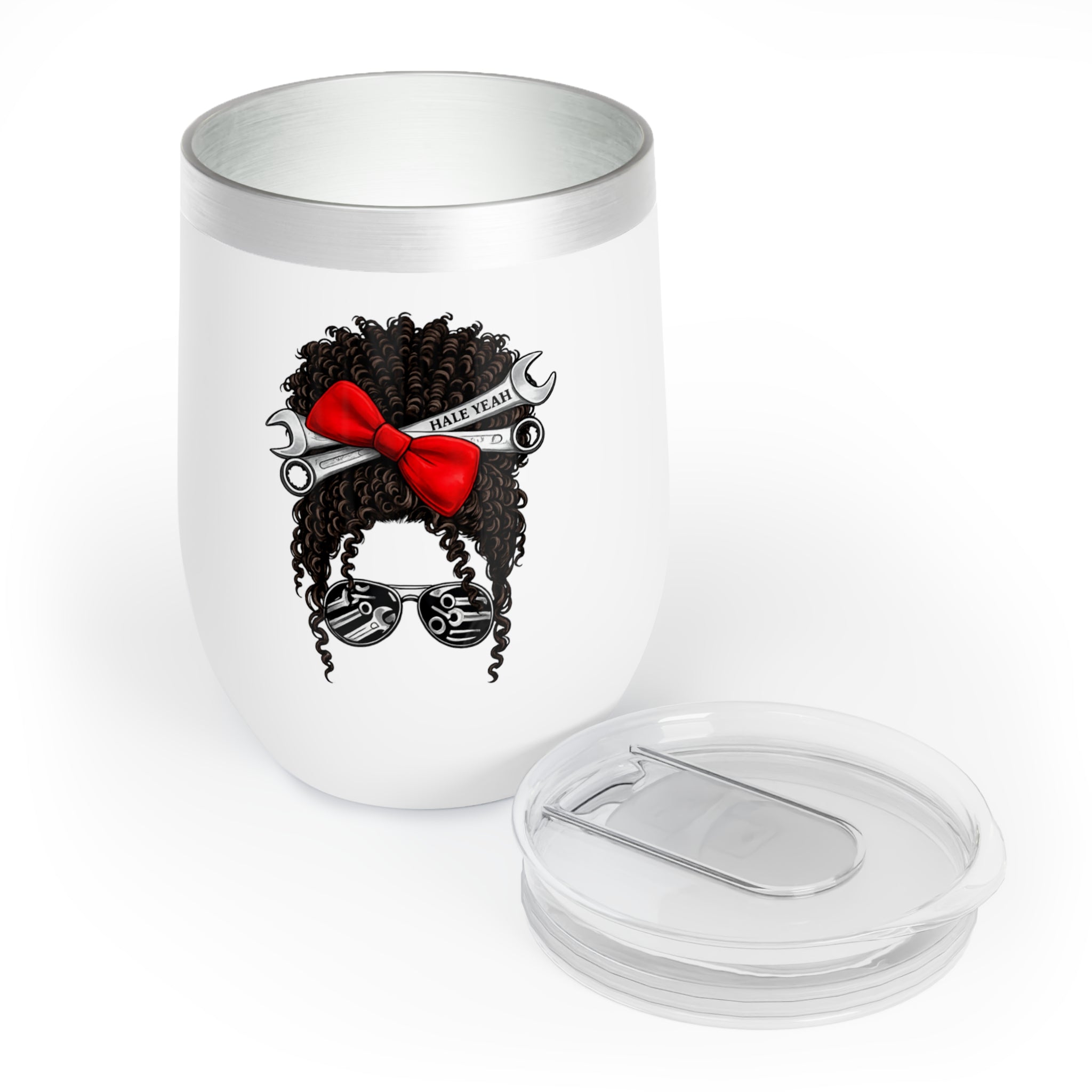Messy Bun (Curly) Chill Wine Tumbler