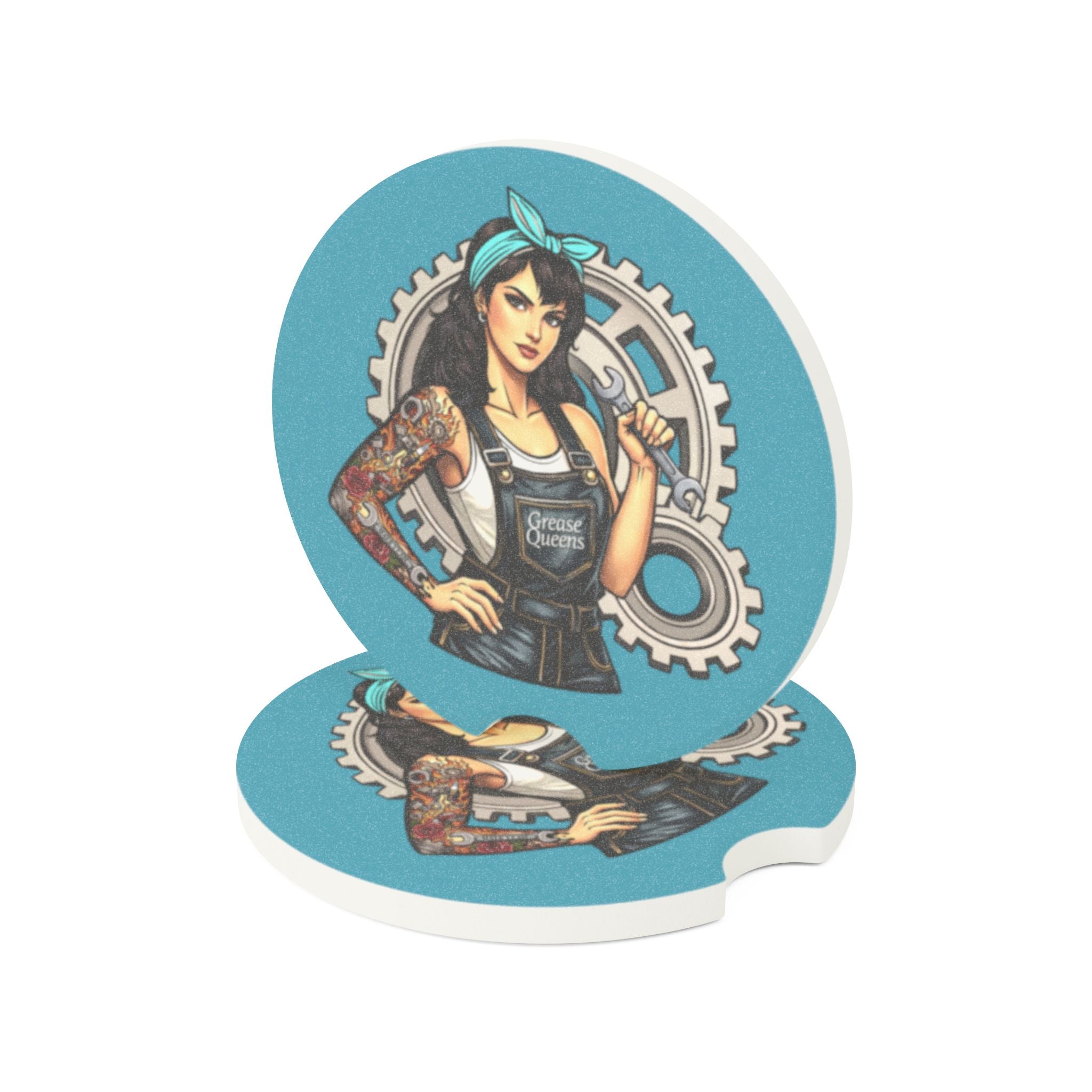 Grease Queen Soapstone Car Coaster