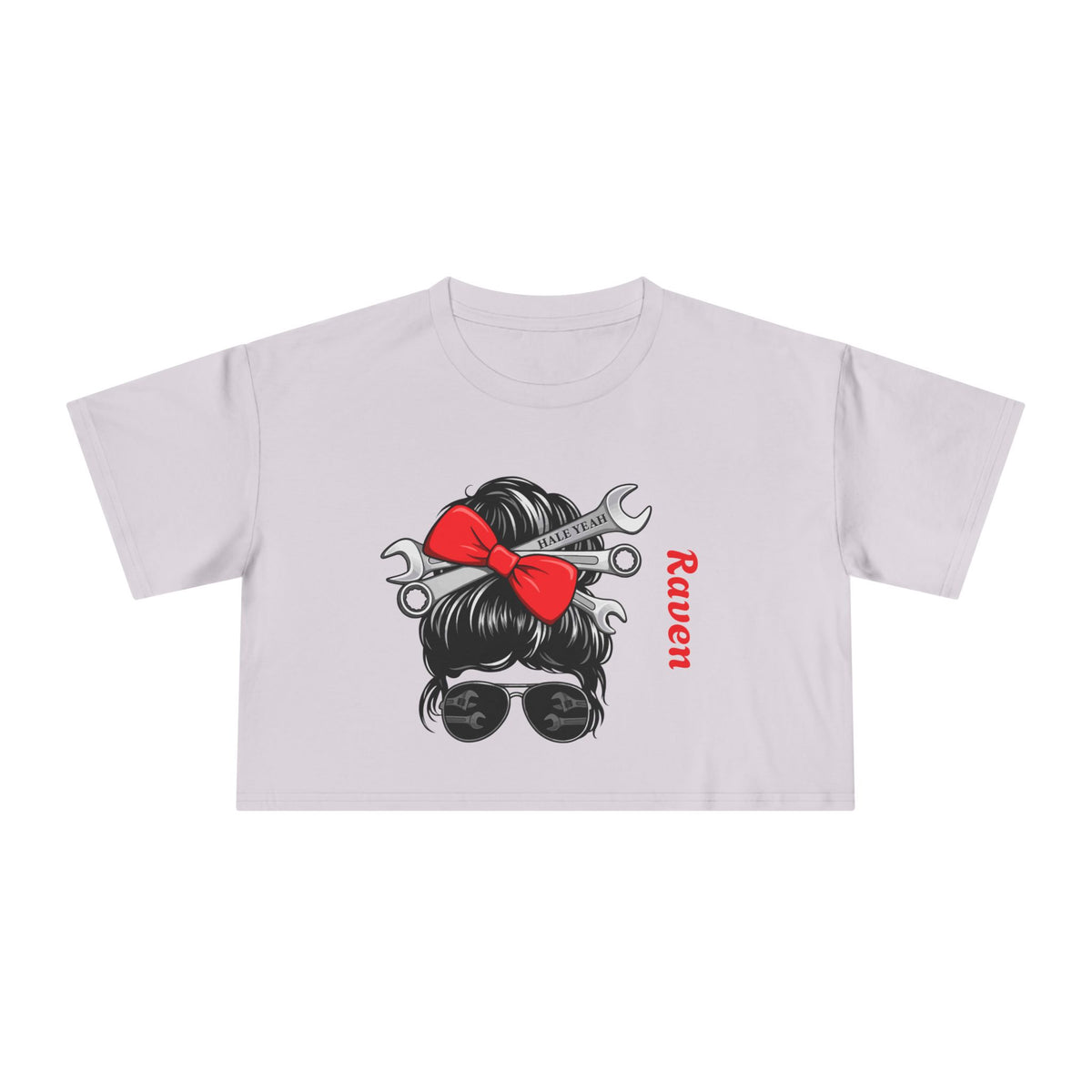 Messy Bun Crop T Shirt