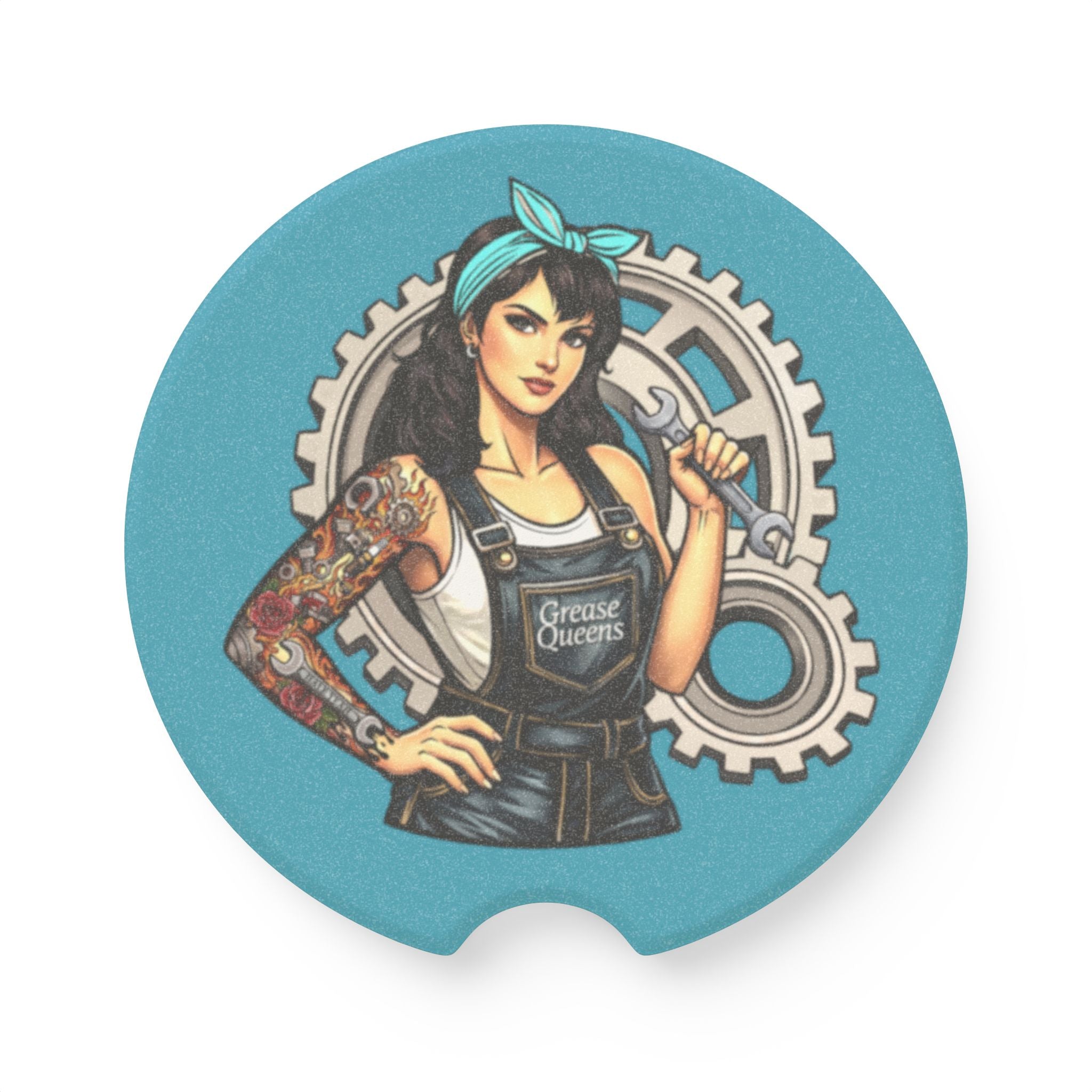 Grease Queen Soapstone Car Coaster
