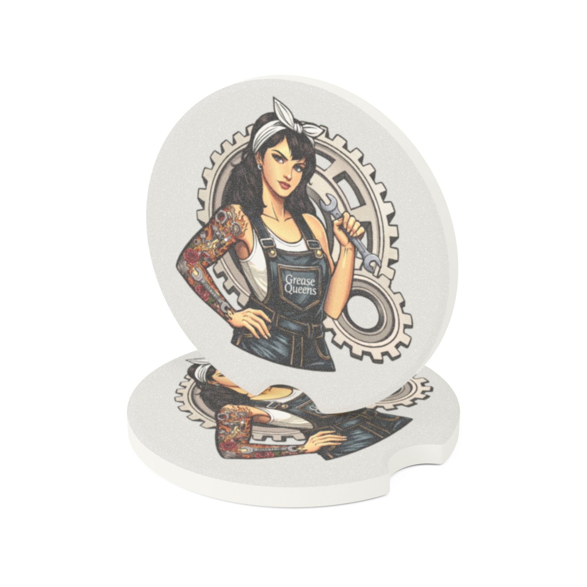 Grease Queen Soapstone Car Coaster