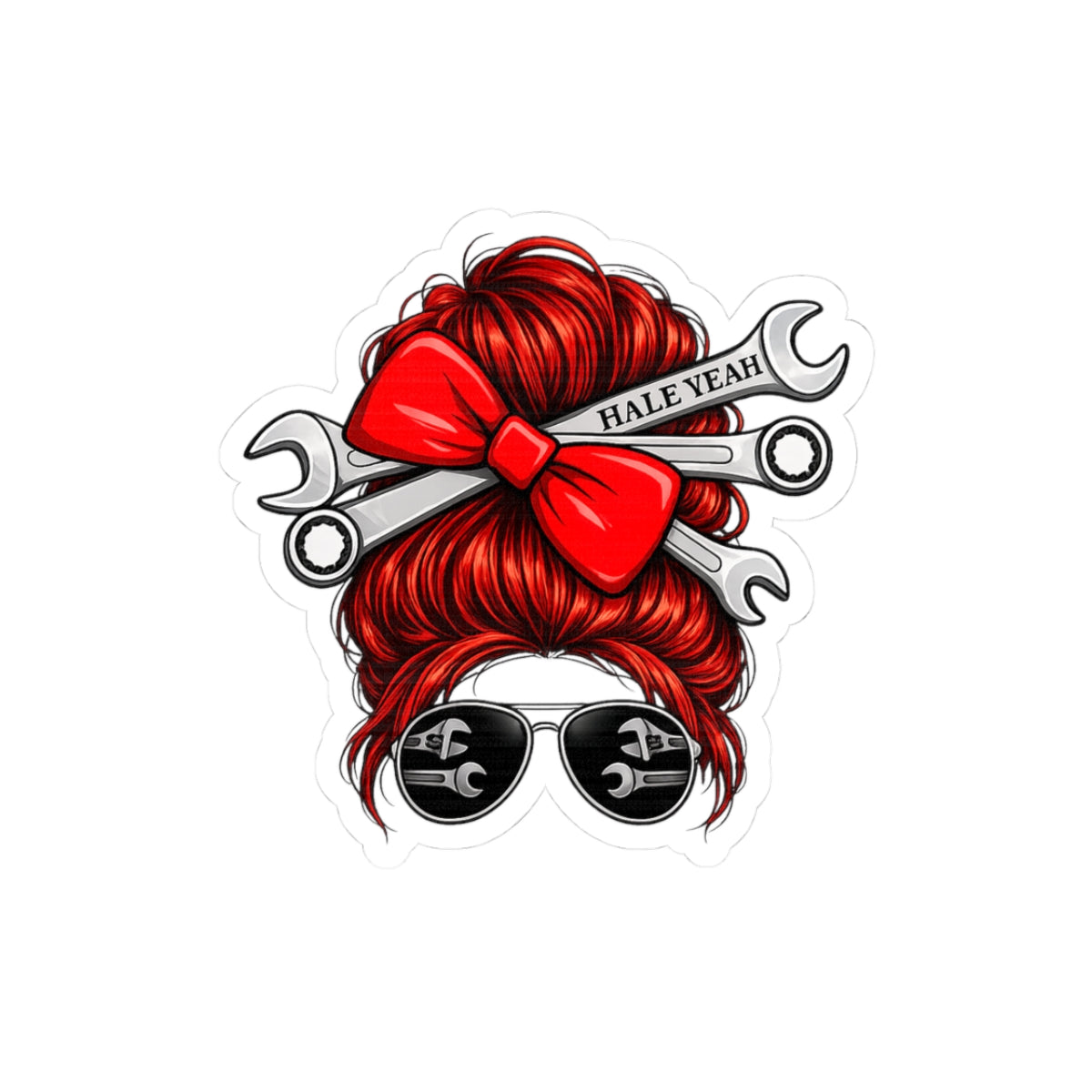 Messy Bun (Red) Profile Sticker
