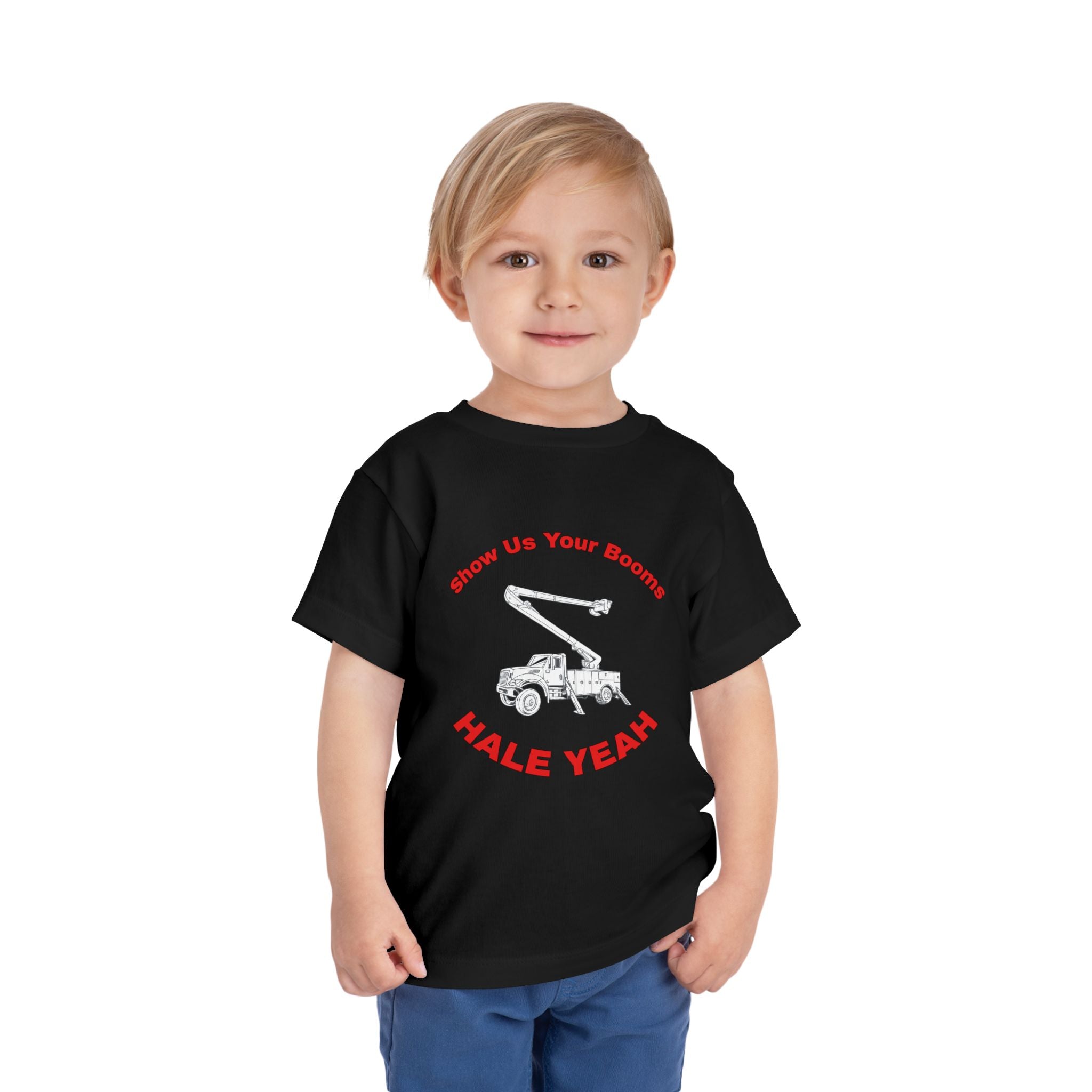 "Show Us Your Booms" Toddler Crane Shirt