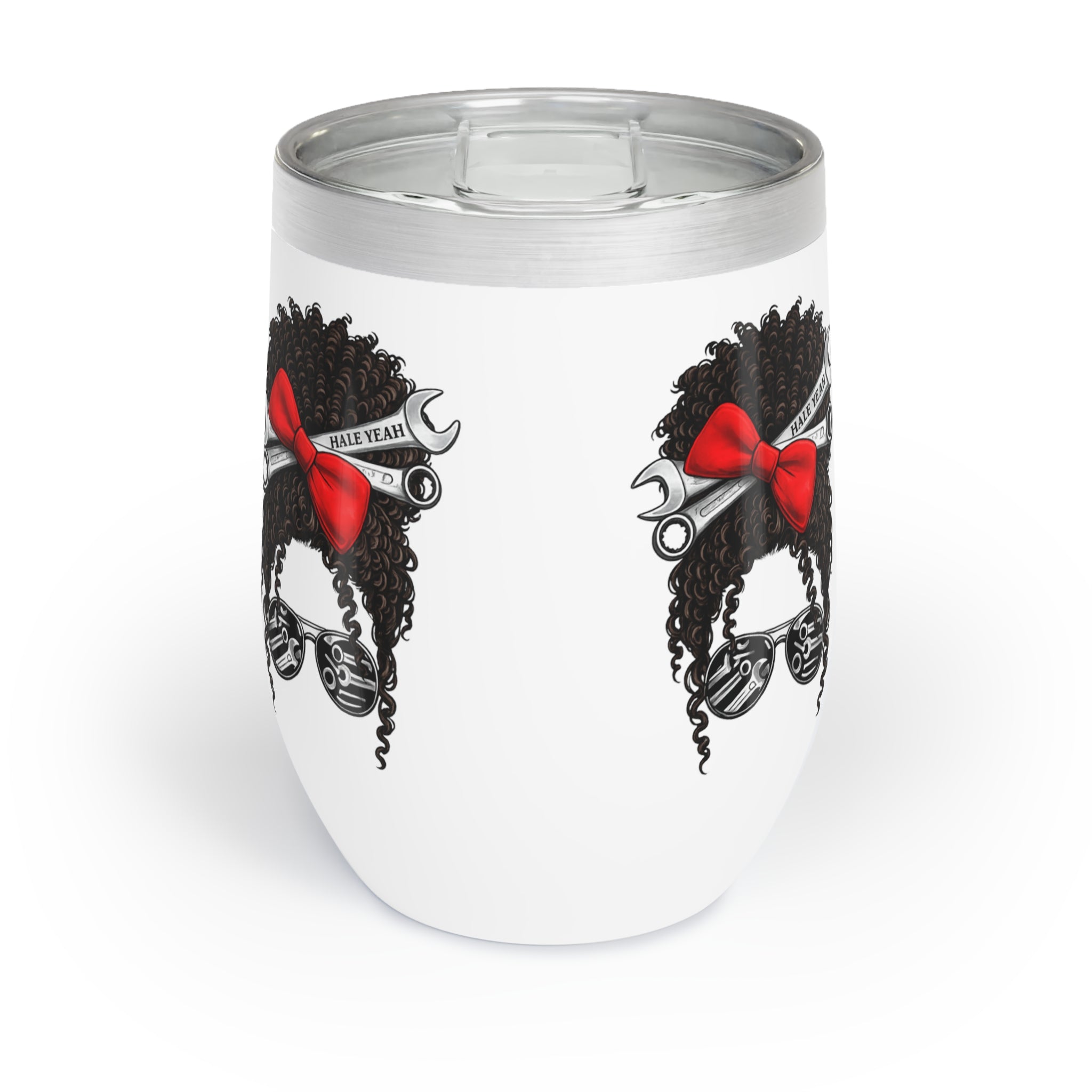 Messy Bun (Curly) Chill Wine Tumbler
