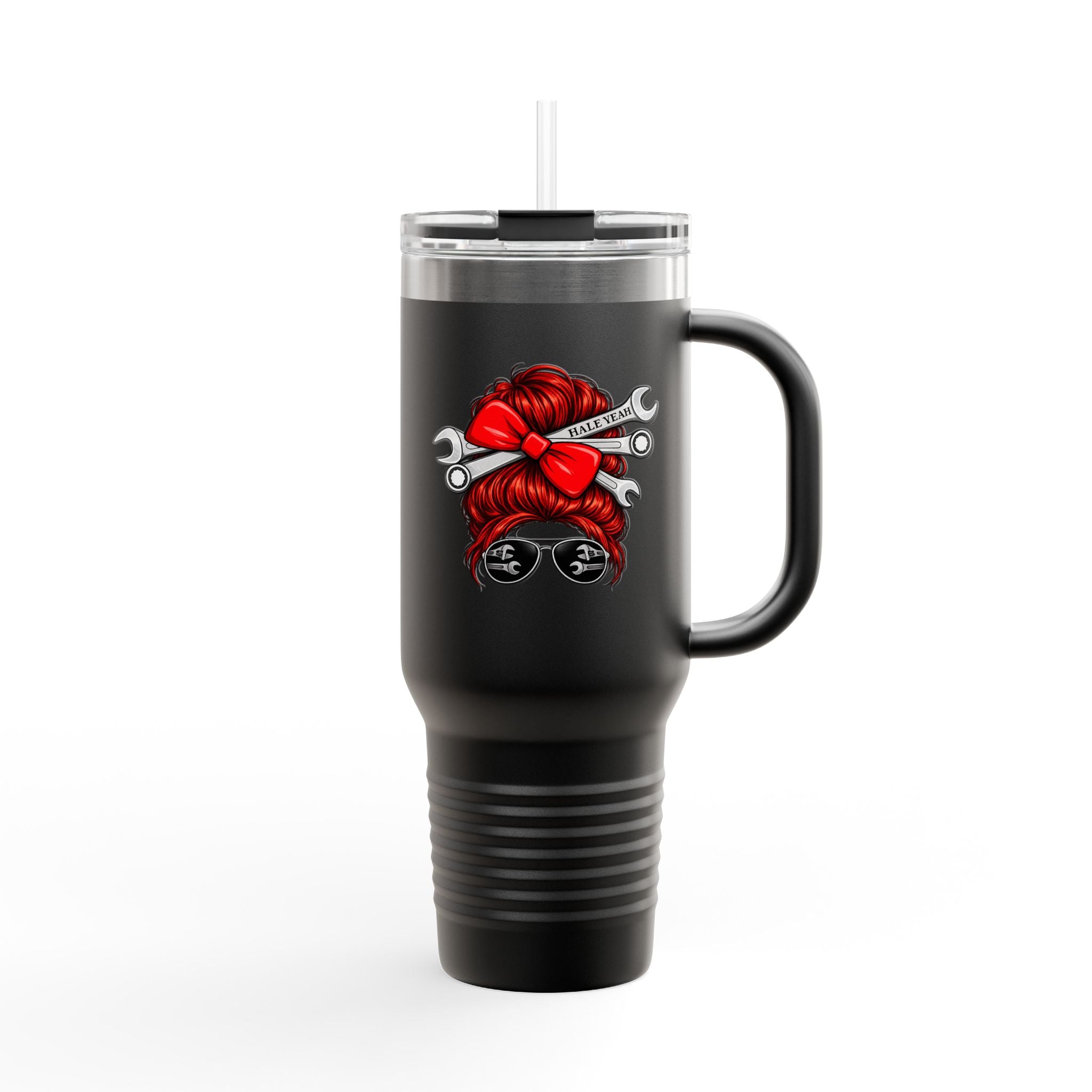 Grease Queen (Messy Bun) Insulated Travel Mug