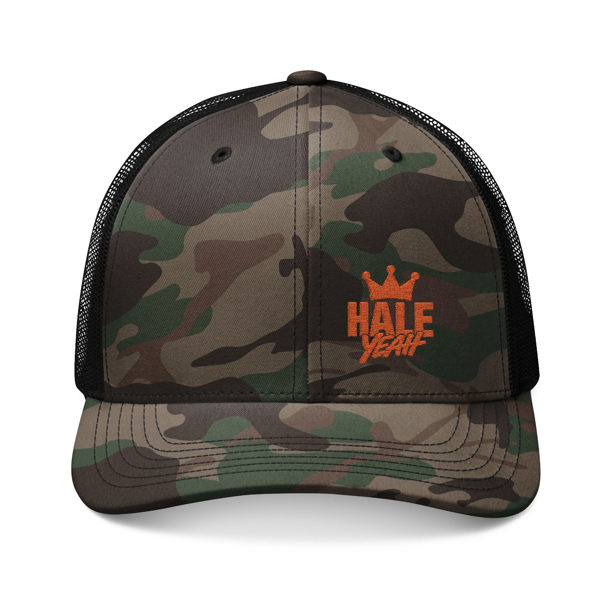 HALE YEAH Embroidered Camo Trucker Hat