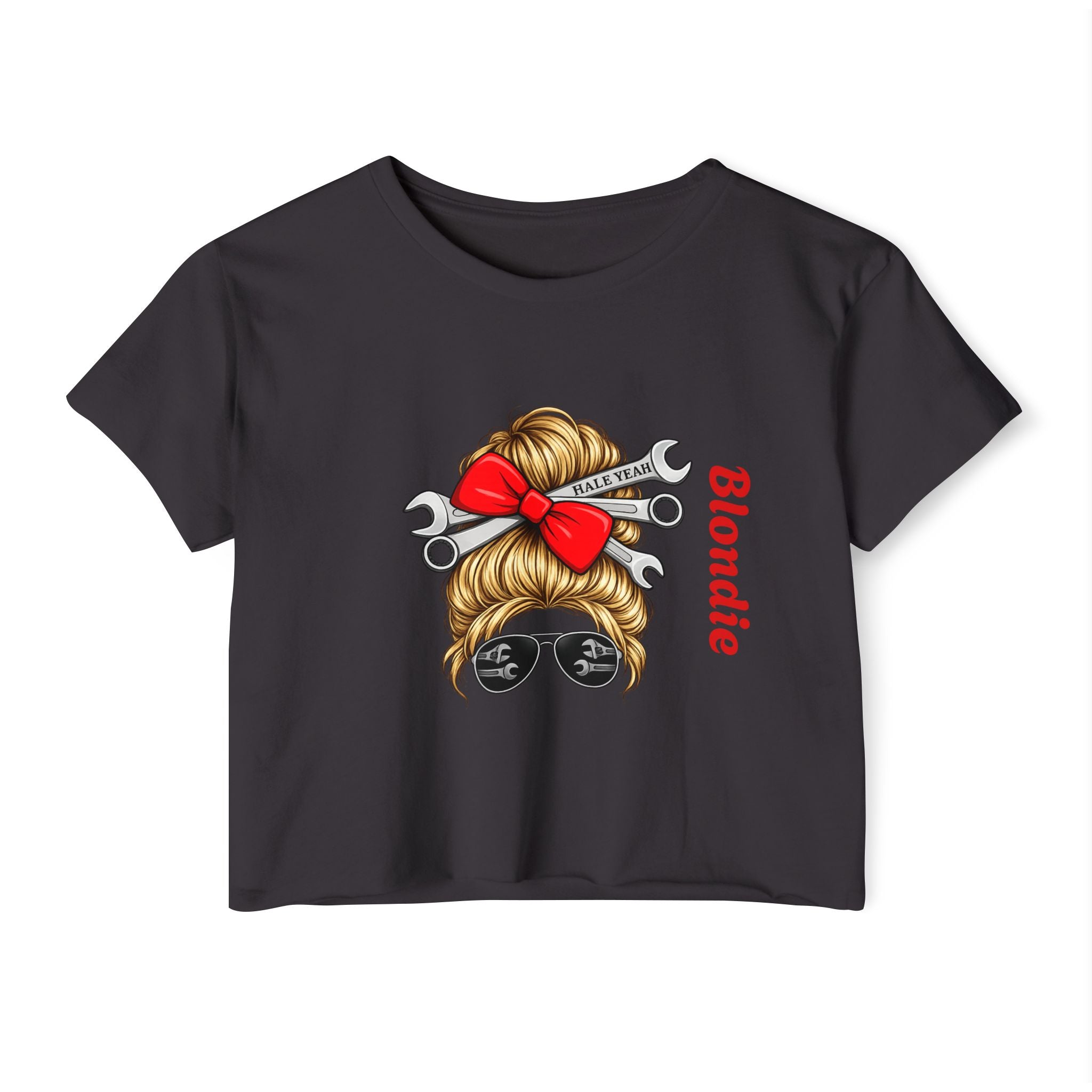 Messy Bun (Blondie) Crop Top
