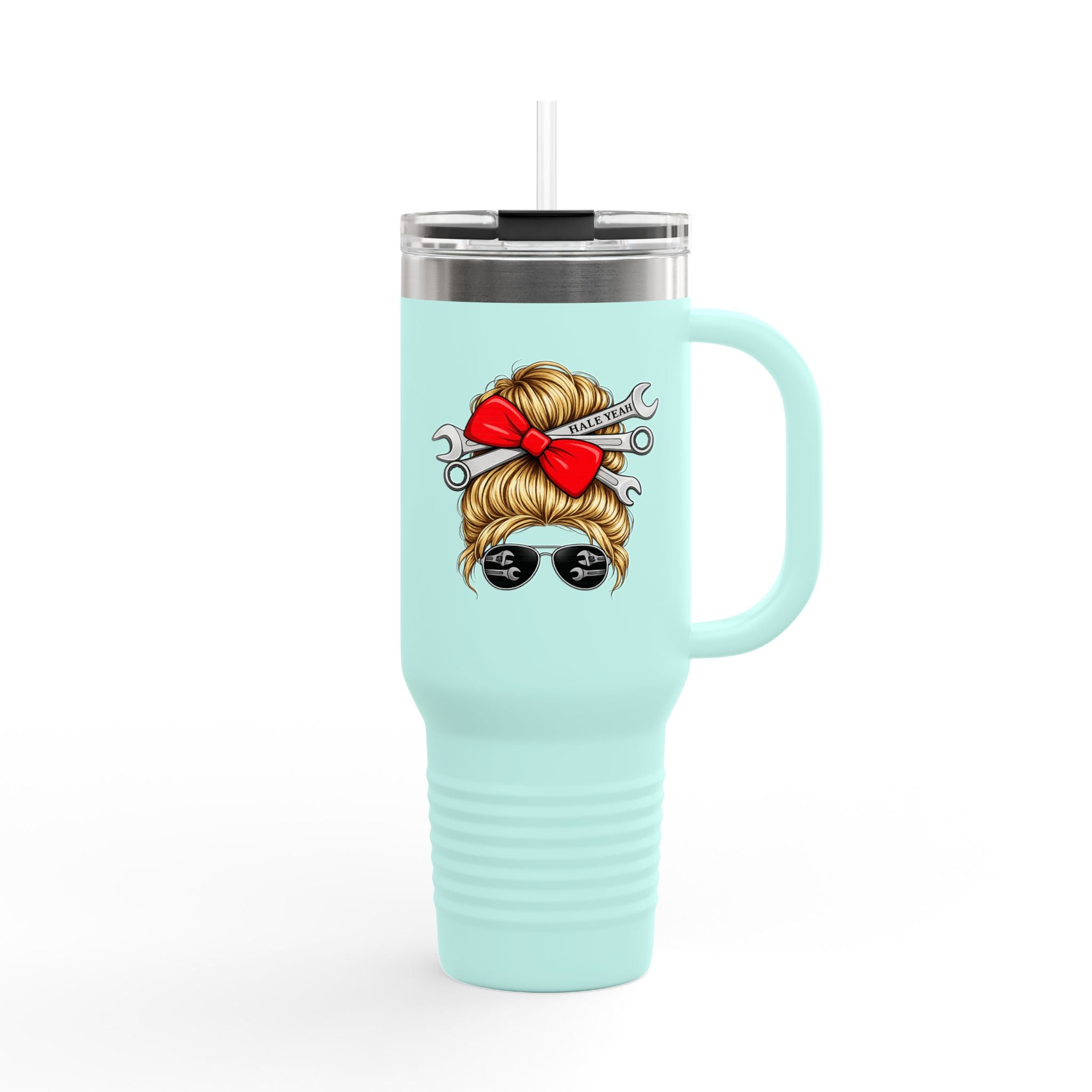 Grease Queen (Messy Bun) Insulated Travel Mug