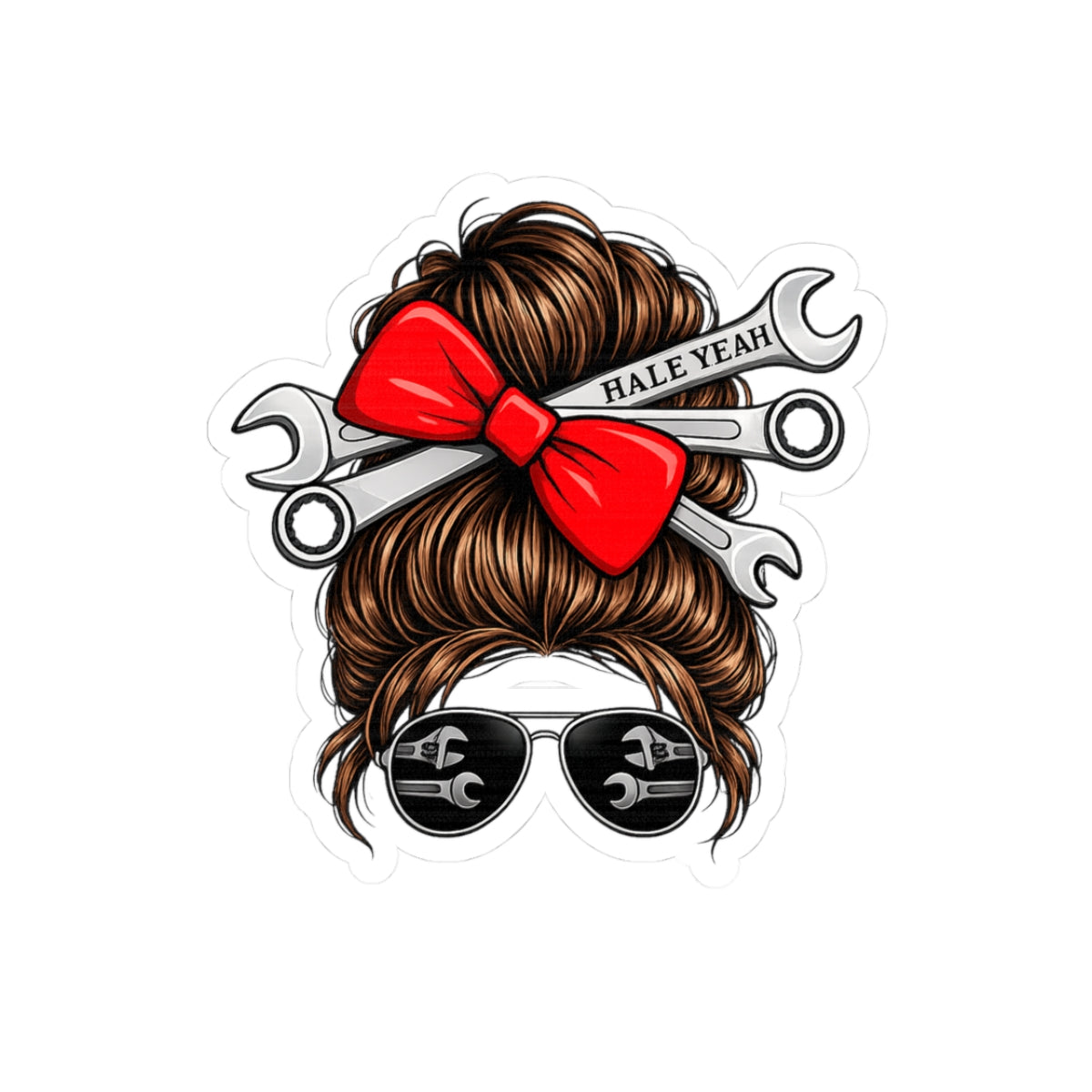 Messy Bun (Brunette) Profile Sticker