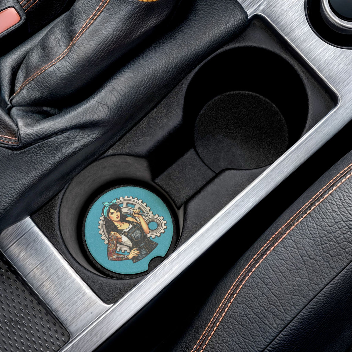 Grease Queen Soapstone Car Coaster