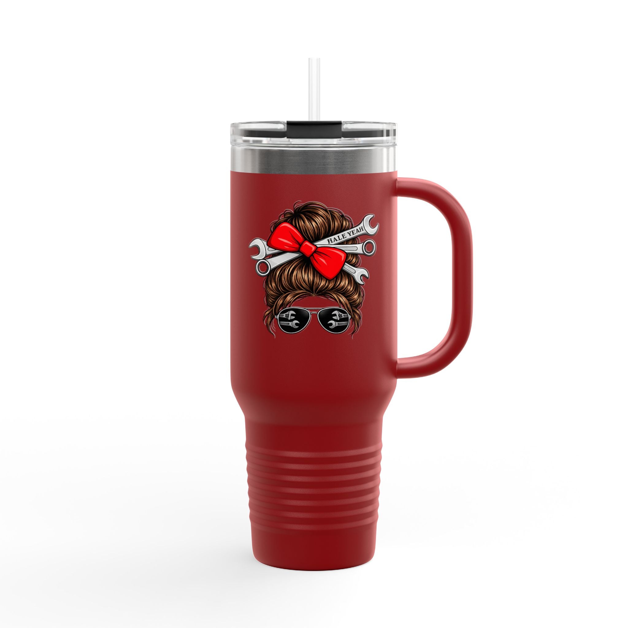 Grease Queen (Messy Bun) Insulated Travel Mug