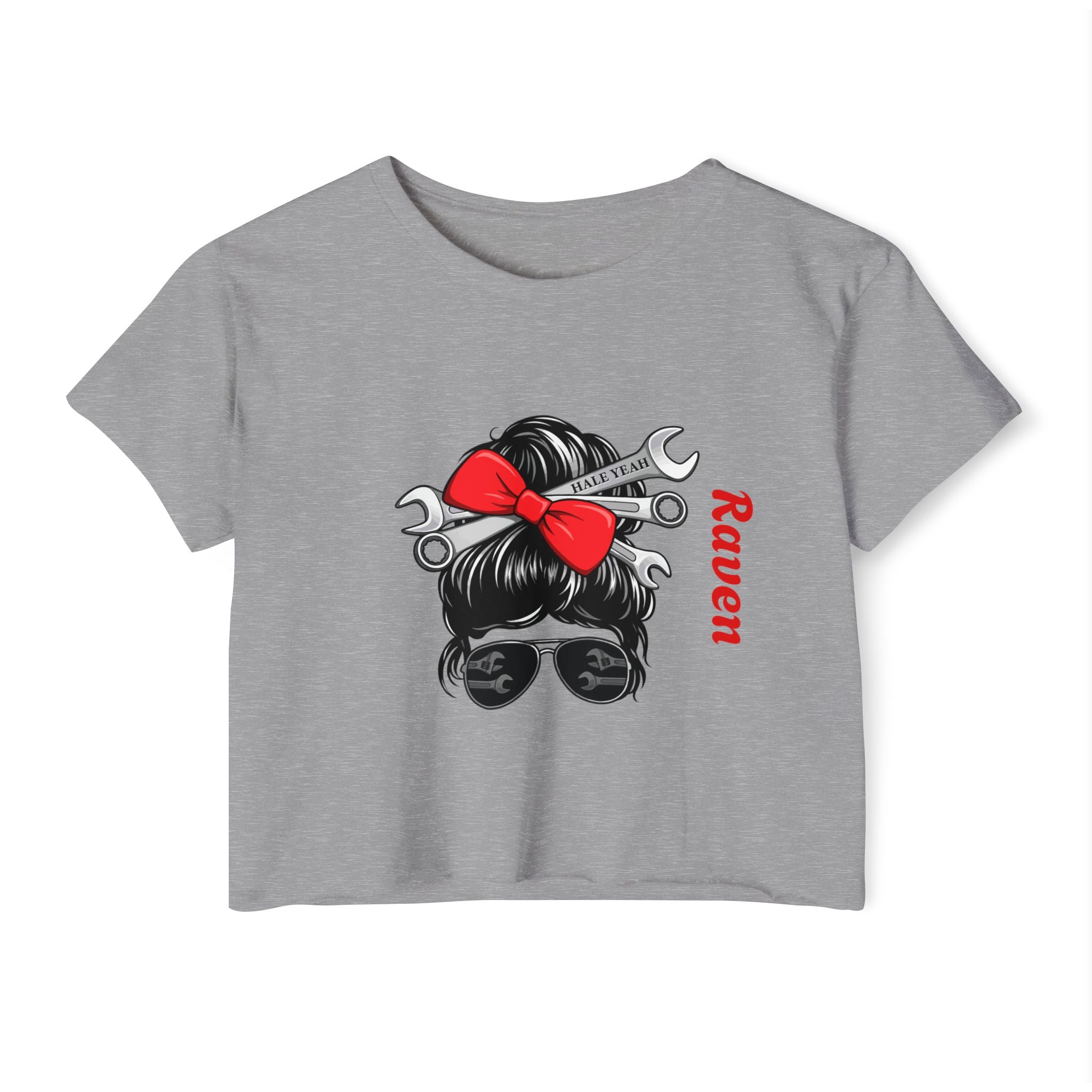 Messy Bun (Raven) Crop Top