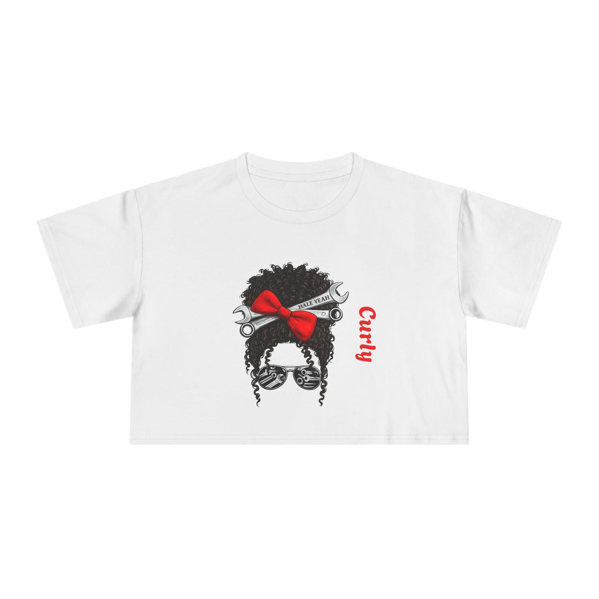 Messy Bun Crop T Shirt