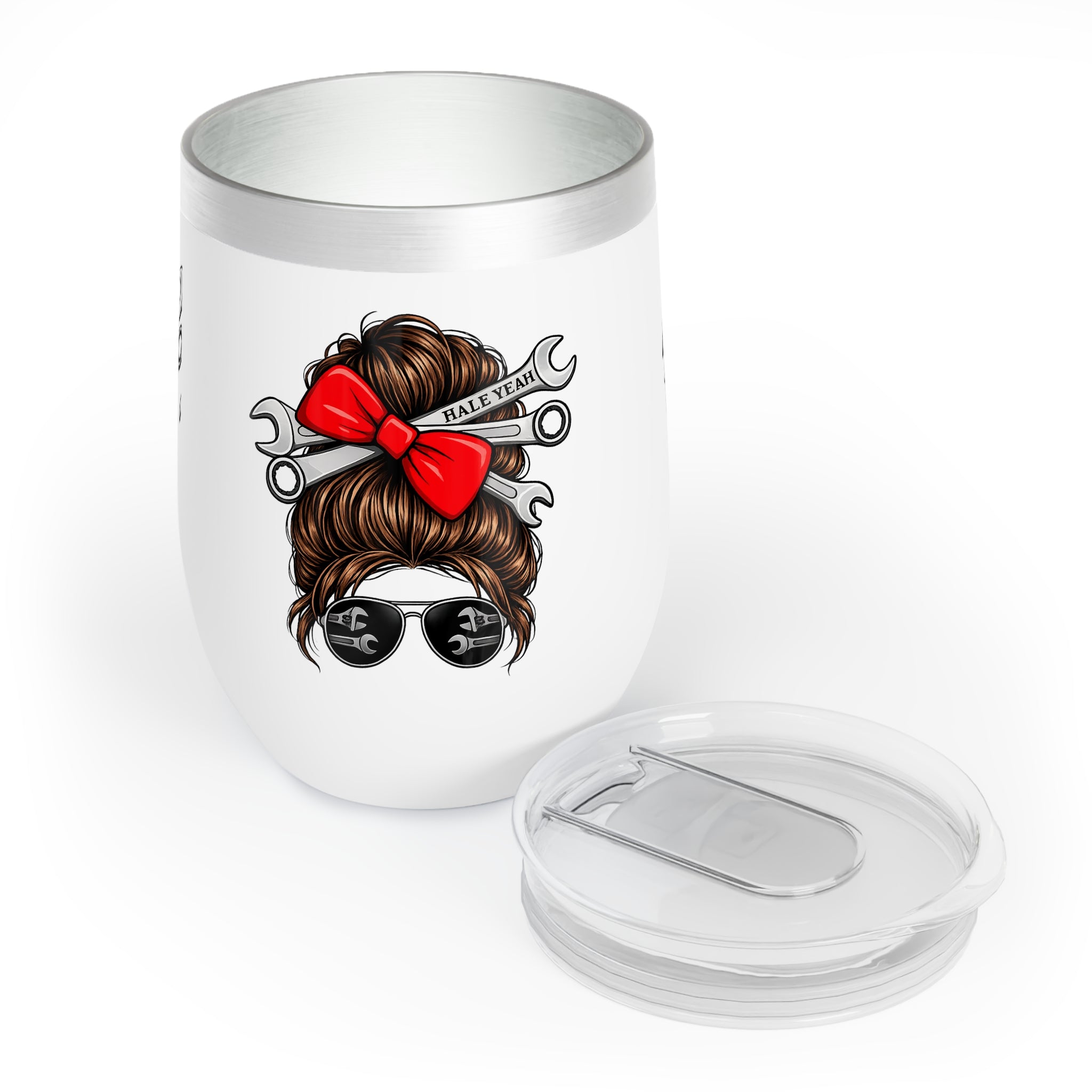 Messy Bun (Brunette) Chill Wine Tumbler