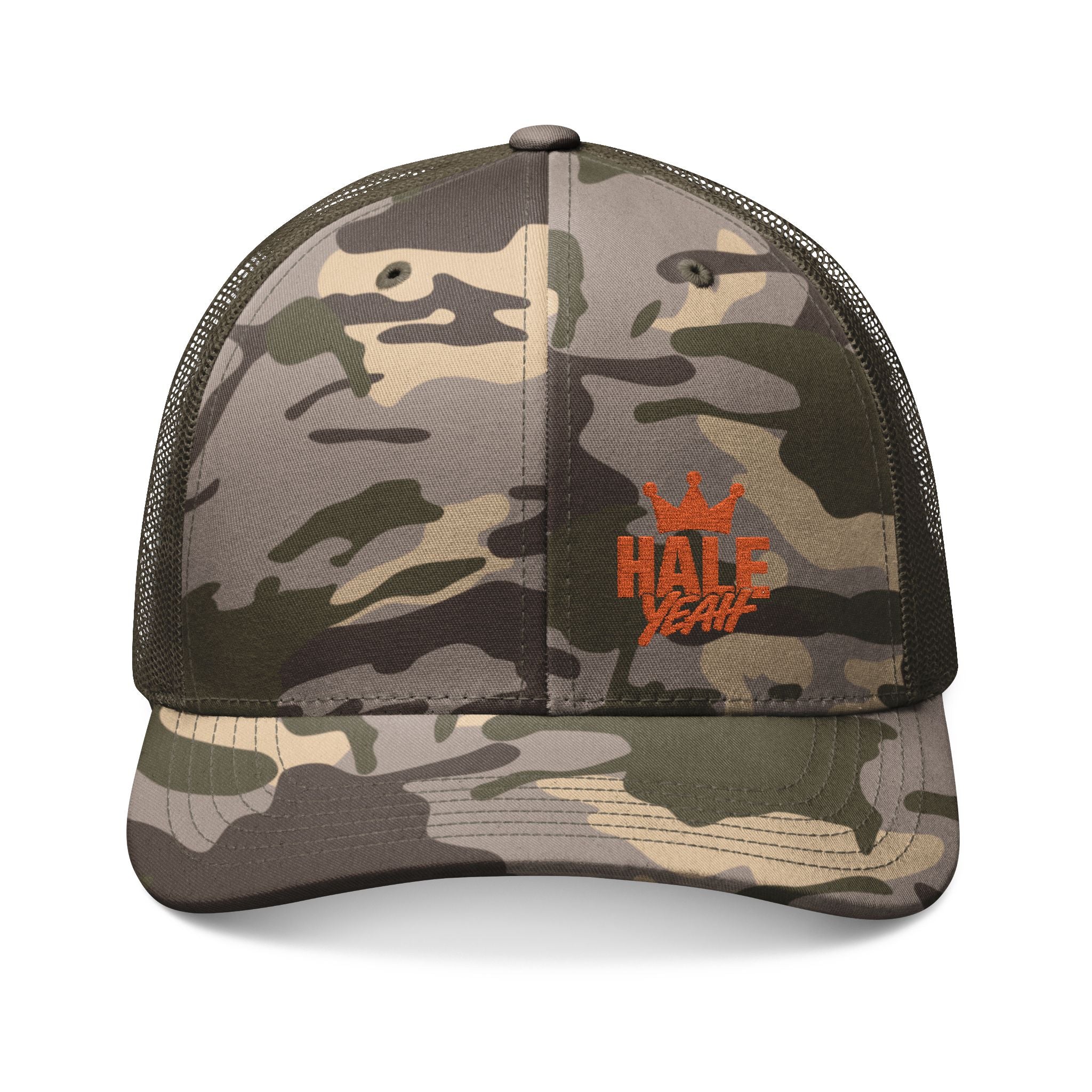 HALE YEAH Embroidered  Camo Trucker Hat