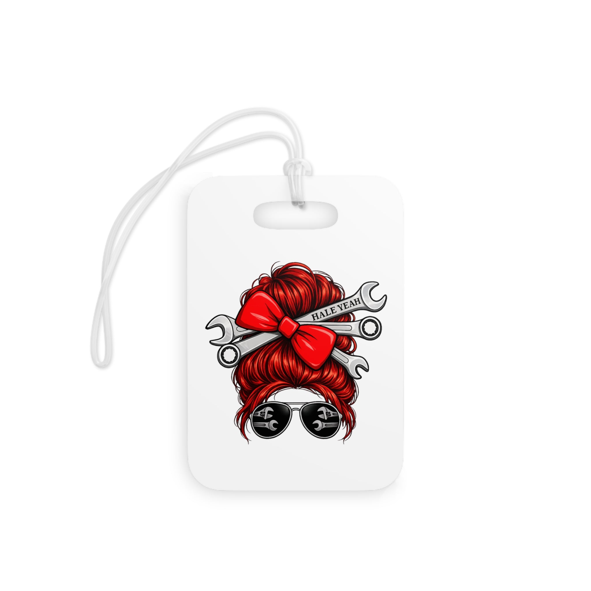 Messy Bun (Red) Luggage Tag
