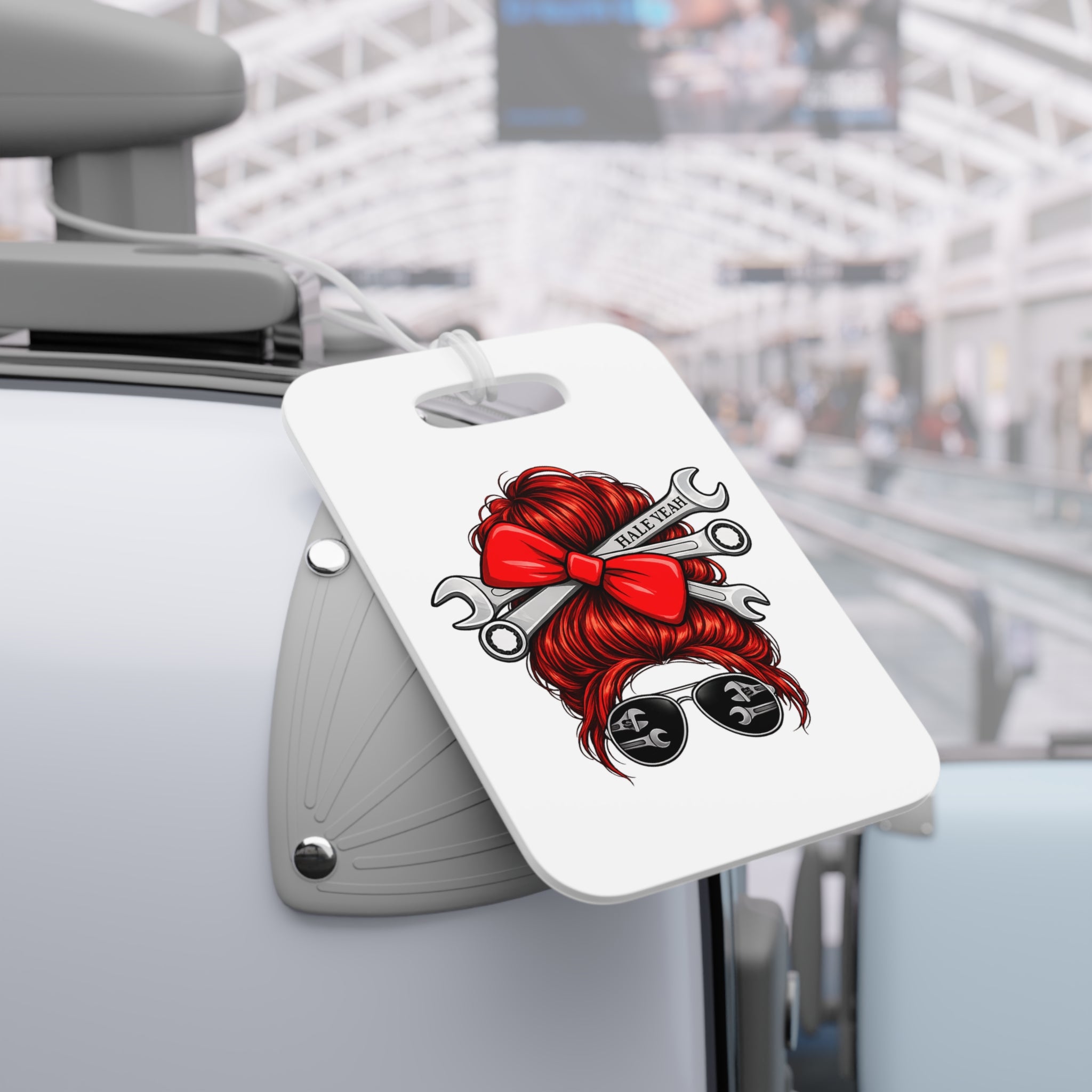 Messy Bun (Red) Luggage Tag