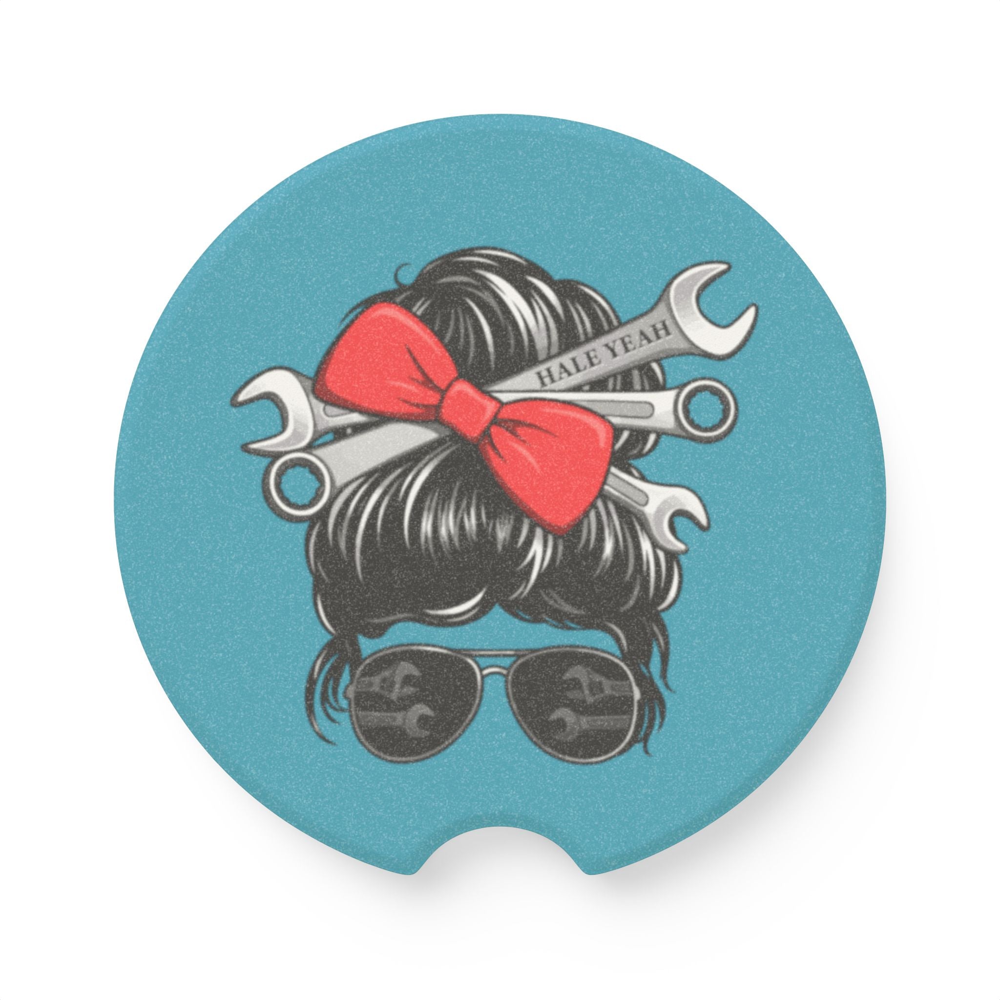 Messy Bun (Raven) Soapstone Car Coaster