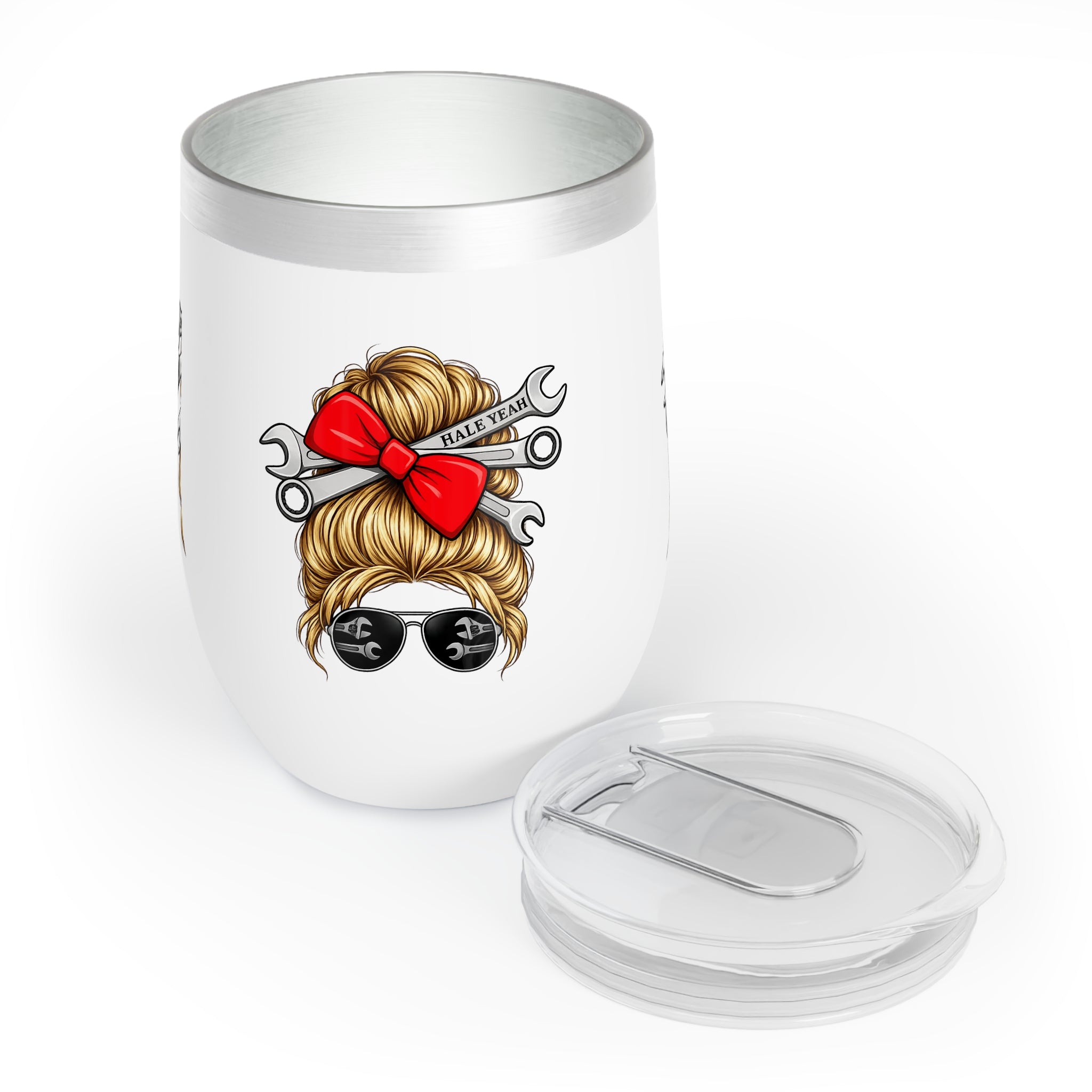 Messy Bun (Blondie) Chill Wine Tumbler