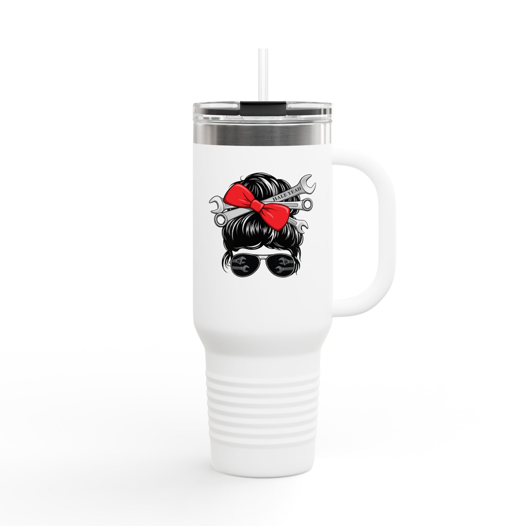 Grease Queen (Messy Bun) Insulated Travel Mug
