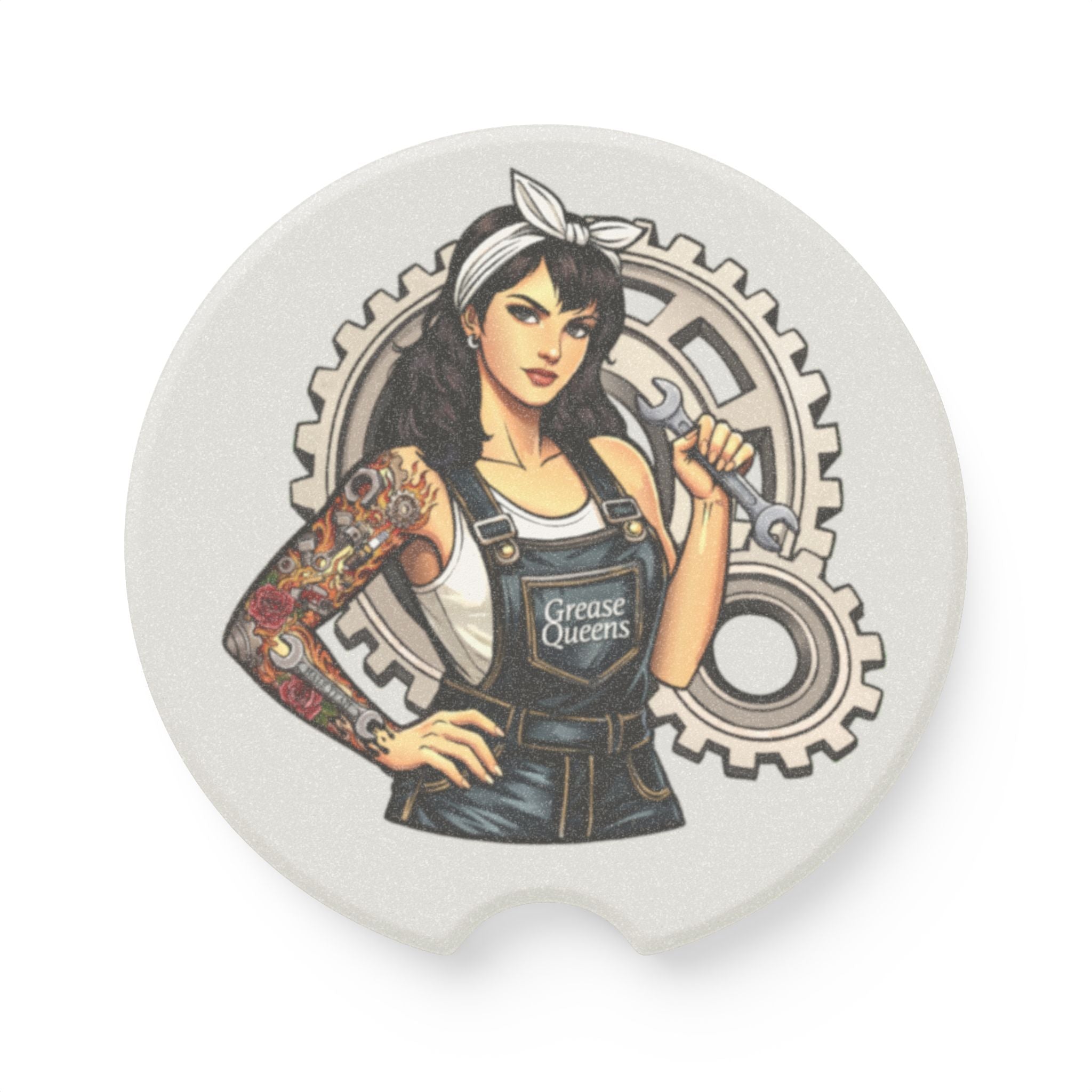 Grease Queen Soapstone Car Coaster