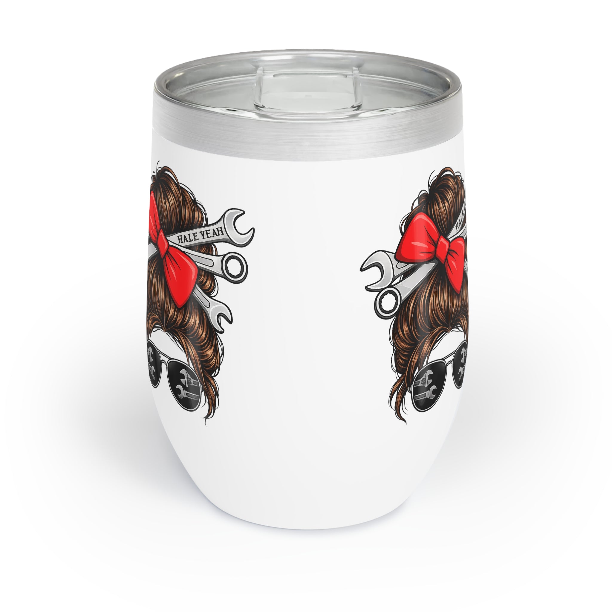Messy Bun (Brunette) Chill Wine Tumbler